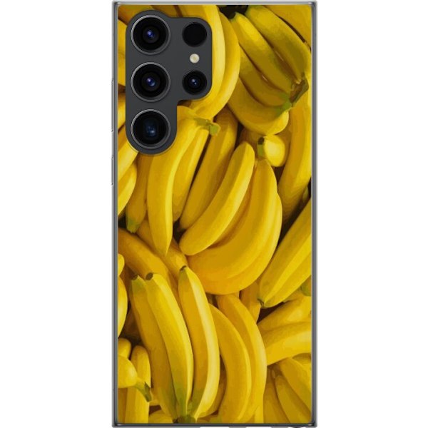 Samsung Galaxy S24 Ultra Gennemsigtig cover Banan mønster