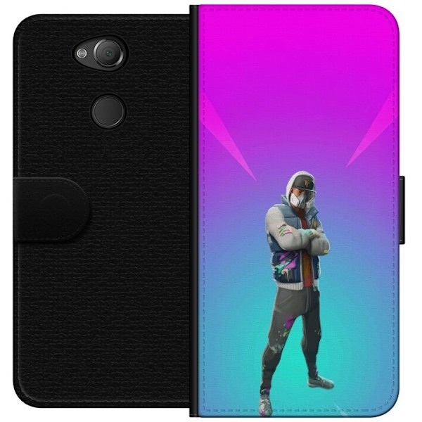 Sony Xperia XA2 Tegnebogsetui sort ridder fortnite