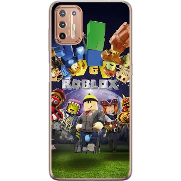Motorola Moto G9 Plus Gennemsigtig cover Roblox Verden - Gamin