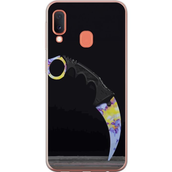 Samsung Galaxy A20e Gennemsigtig cover Karambit / Butterfly /