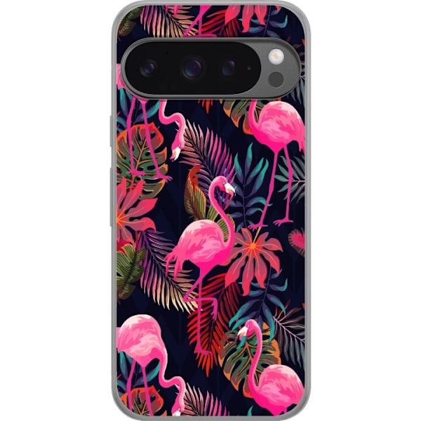 Google Pixel 9 Pro XL Läpinäkyvä kuori Flamingo