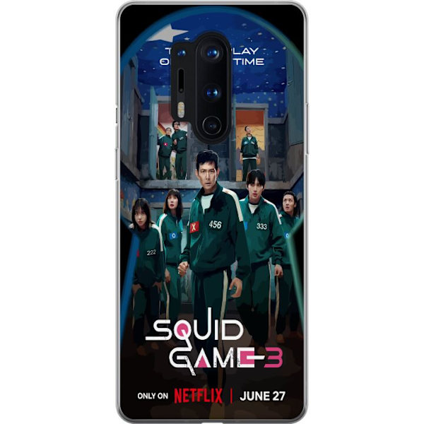 OnePlus 8 Pro Läpinäkyvä kuori Squid Game Kausi 3 TV-sarjan hahmot Suositut TV-sarja Motiivit Ikoni Jännitys Draama Aasialainen suunnittelu Trendi
