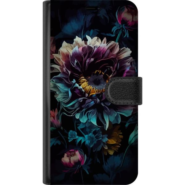 Kompatibel Tegnebogsetui til Apple iPhone 16 Pro Blomster