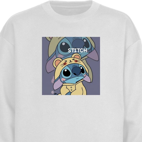Sweatshirt til Voksne | Klassisk Collegebluse Sying hvid S