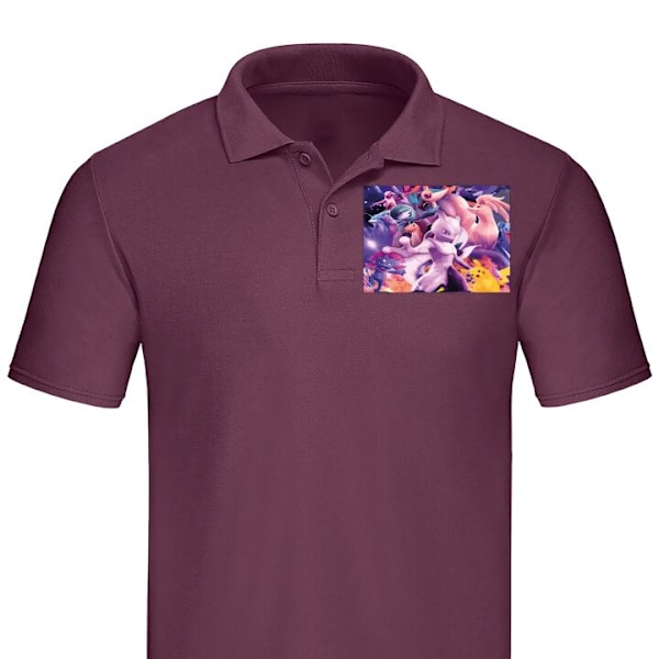 Poloshirt til Voksen | Elegant Poloshirt Pokemon Bordeaux Medium