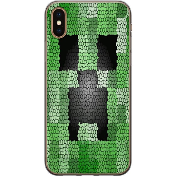 Apple iPhone XS Läpinäkyvä kuori Creeper / Minecraft