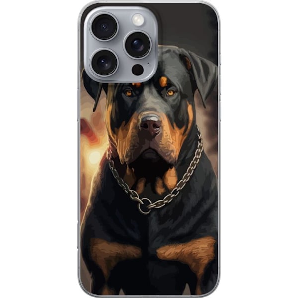 Apple iPhone 16 Pro Max Läpinäkyvä kuori Rottweiler