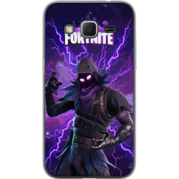 Samsung Galaxy Core Prime Läpinäkyvä kuori Fortnite Raven