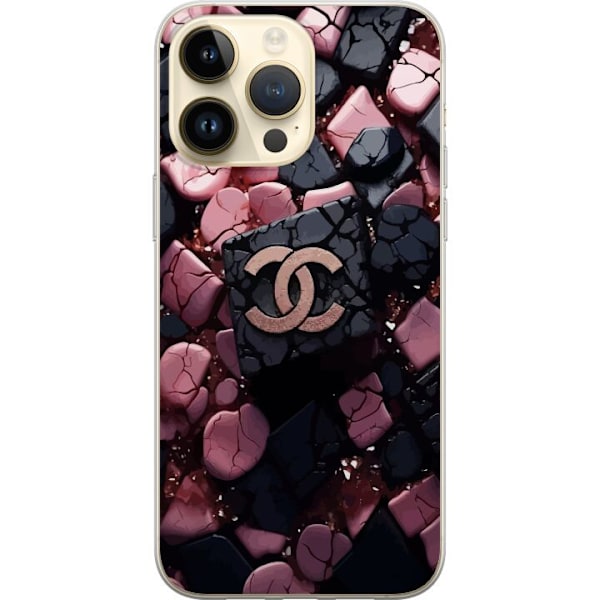 Apple iPhone 15 Pro Max Gennemsigtig cover Chanel Sort og Lyse