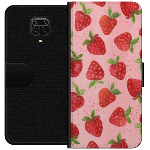 Xiaomi Redmi Note 9 Pro Lompakkokotelo Mansikkahaaveet - Retro