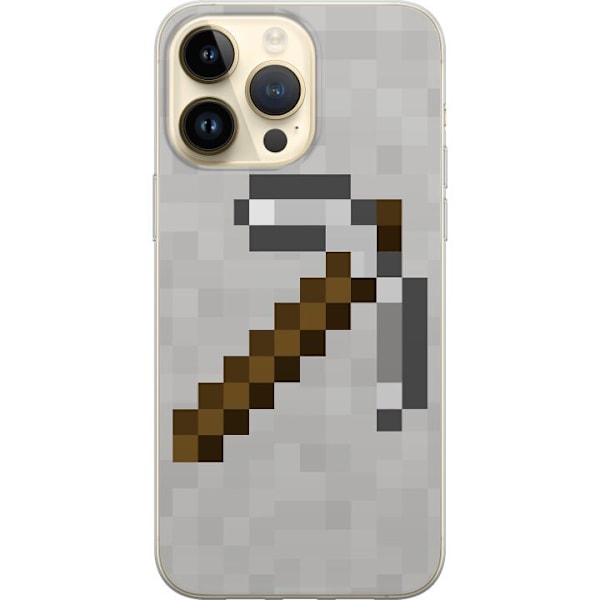Apple iPhone 14 Pro Max Genomskinligt Skal Minecraft Tools
