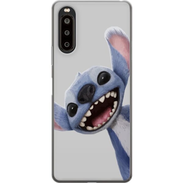Sony Xperia 10 II Gennemsigtig cover Stitch i fart - Kawaii-design til fans & børn