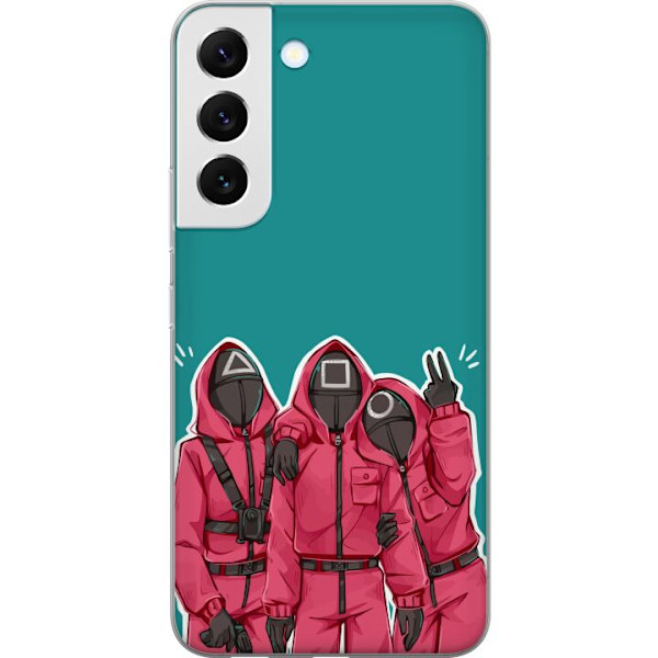 Samsung Galaxy S22 5G Gennemsigtig cover Squid Game Karakterer Grafisk Design Seriefigurer Populær TV Motiv Asiatisk Stil Spændende Trend