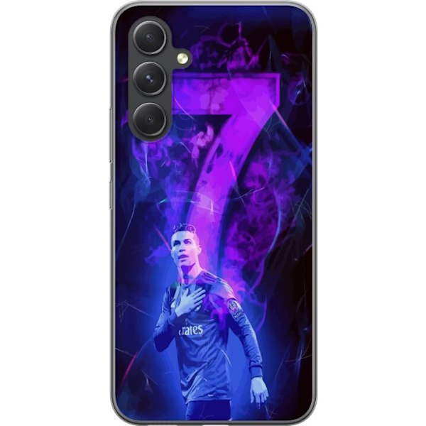 Samsung Galaxy S24+ Läpinäkyvä kuori Ronaldo 7 - Jalkapallo