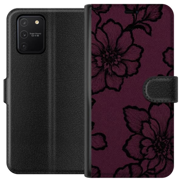 Kompatibel Tegnebogsetui til Samsung Galaxy S10 Lite Brombærblomst lilla