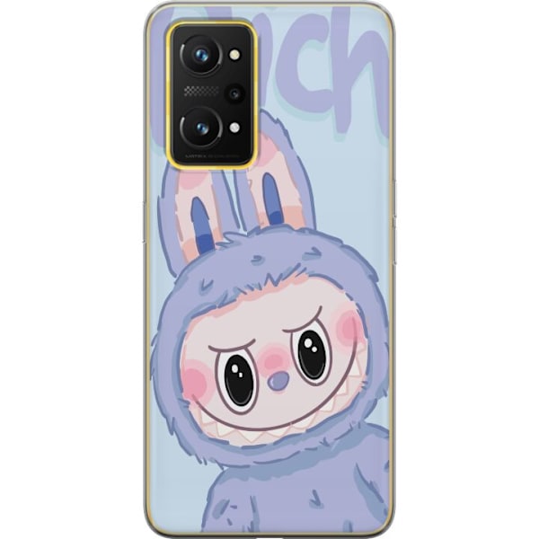Realme GT Neo 3T Genomskinligt Skal Blue Bunny Labubu