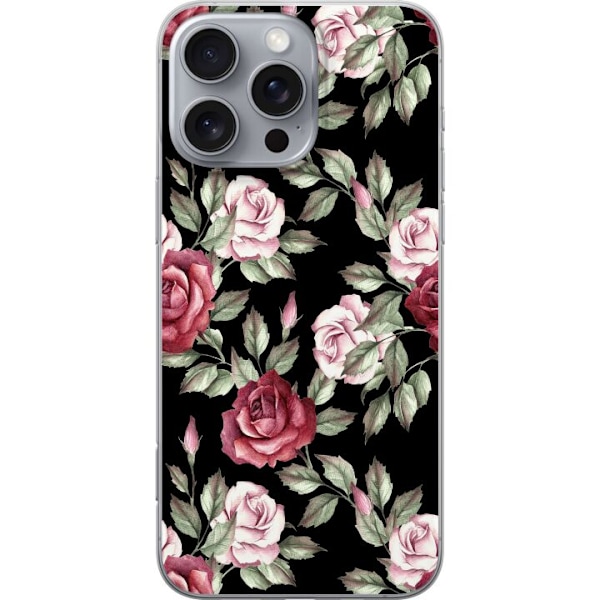 Apple iPhone 16 Pro Max Gjennomsiktig deksel Blomster