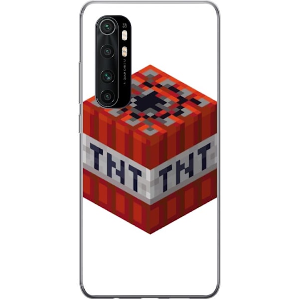 Xiaomi Mi Note 10 Lite Läpinäkyvä kuori Minecraft TNT