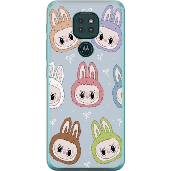Motorola Moto G9 Play Gennemsigtig cover Pastel Labubu