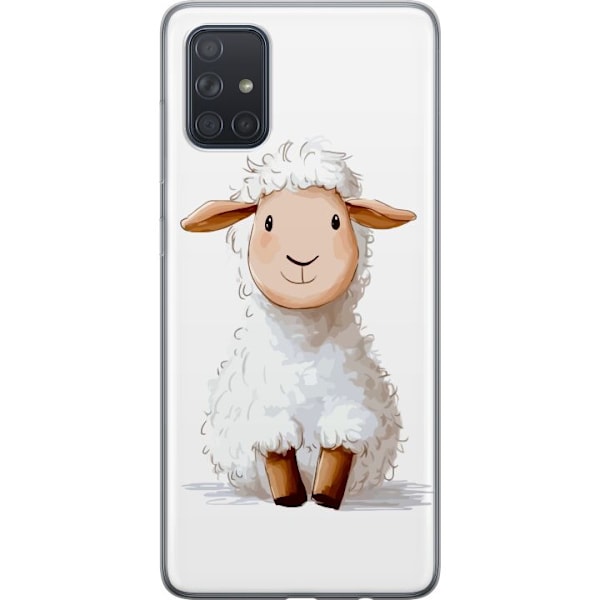 Samsung Galaxy A71 Läpinäkyvä kuori Suloinen Lammas - lasten ja vauvan tuotteita sarjakuvatyyliin