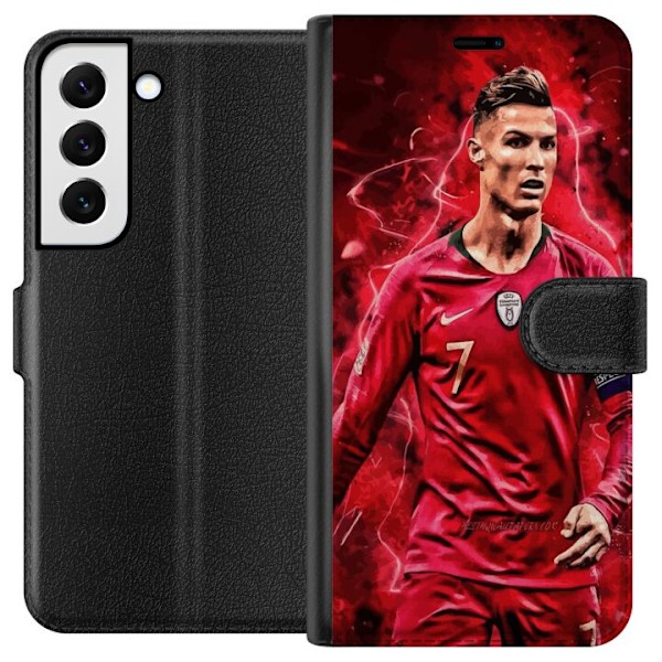 Samsung Galaxy S22 5G Lompakkokotelo Ronaldon Taidot - CR7 Suunnittelu Aidolle Kannattajalle