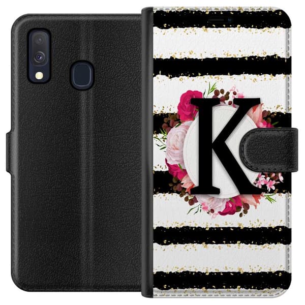 Kompatibel Tegnebogsetui til Samsung Galaxy A40 Bogstavet K