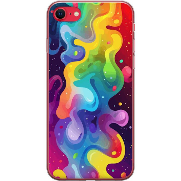 Apple iPhone 8 Genomskinligt Skal Color Splash Abstrakt Konst Design Färgstarkt Mönster Modern Populär Väggkonst Grafiskt Trend
