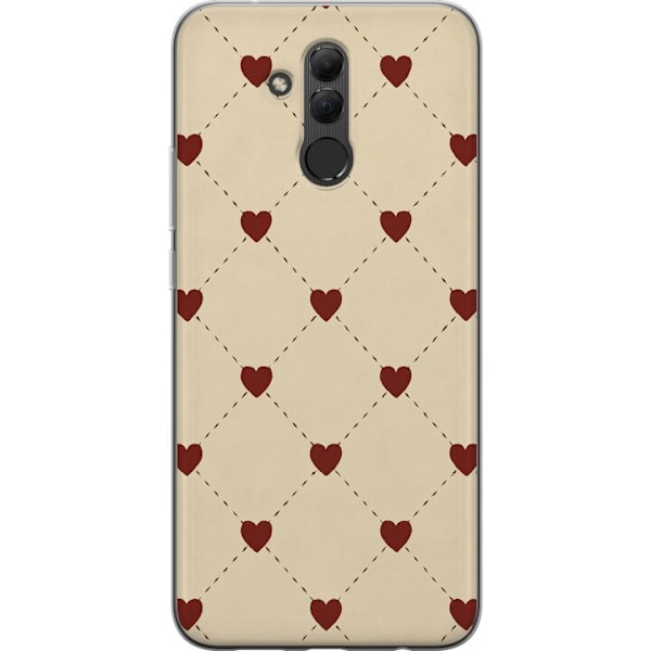 Huawei Mate 20 lite Läpinäkyvä kuori Sydänverkko
