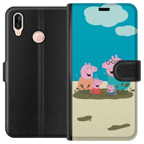 Huawei P20 lite Lompakkokotelo Greta Possu Perhe Jori Mutapuro