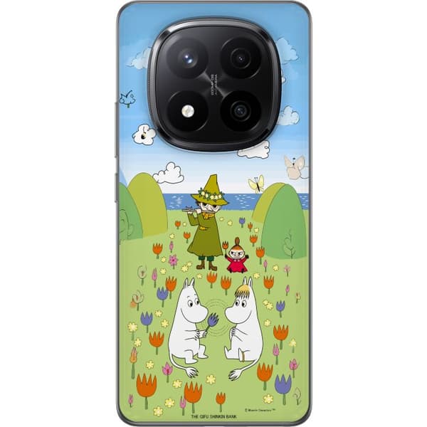Kompatibelt Mobildeksel til Xiaomi Redmi Note 14 Pro+ Mumin i blomsteräng grønn