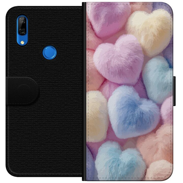 Huawei P Smart Z Lompakkokotelo Sydämet Rakkaus Graafinen Suunnittelu Romanttinen Teema Suosittu Symboli Graafinen Malli Koristelu