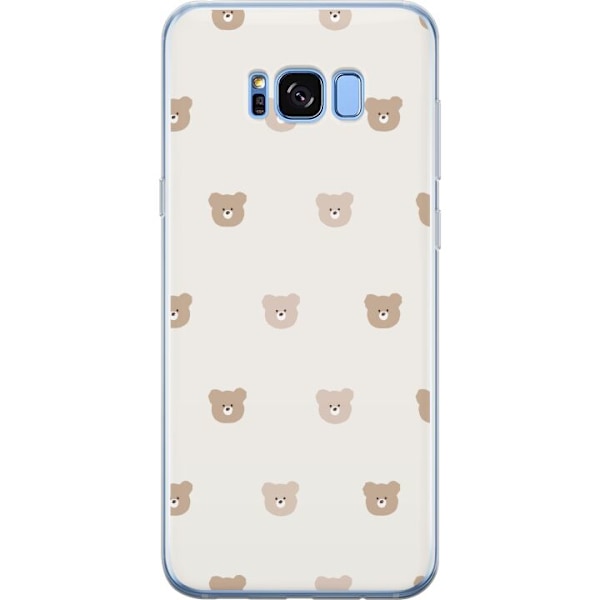 Samsung Galaxy S8+ Läpinäkyvä kuori Teddy-tausta - söpöt
