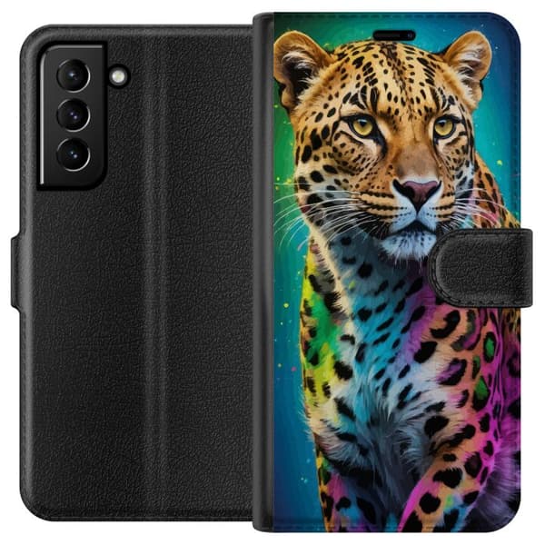 Kompatibel Tegnebogsetui til Samsung Galaxy S21+ 5G Leopard