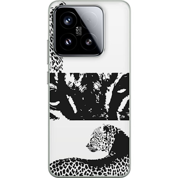 Xiaomi 15 Läpinäkyvä kuori Leopard Faces