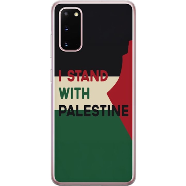 Samsung Galaxy S20 Genomskinligt Skal Stand with Palestine – solidaritetsdesign med starkt budskap