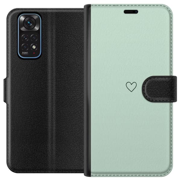 Kompatibelt Lommeboketui til Xiaomi Redmi Note 11 Enkelt Hjerte