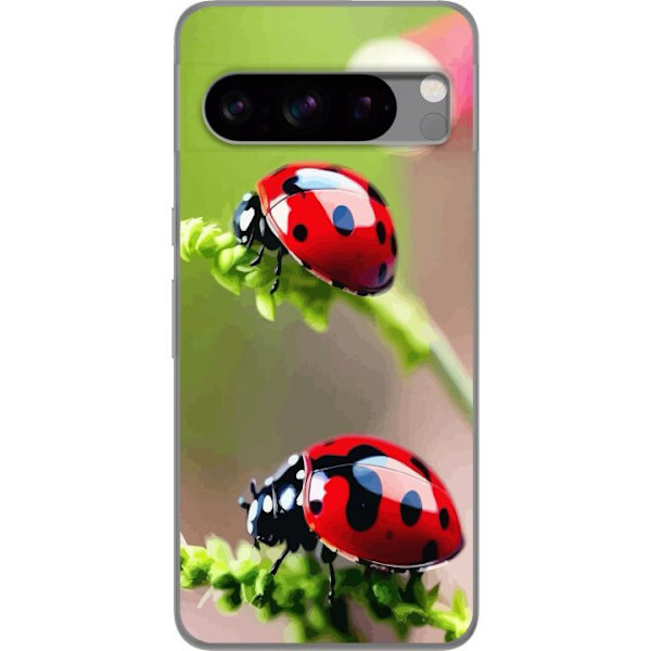 Google Pixel 8 Pro Läpinäkyvä kuori Leppäkerttu Hyönteinen Onni Symboli Luontoaihe Suosittu Graafinen Motiivi Koristelu Kesäkiertue