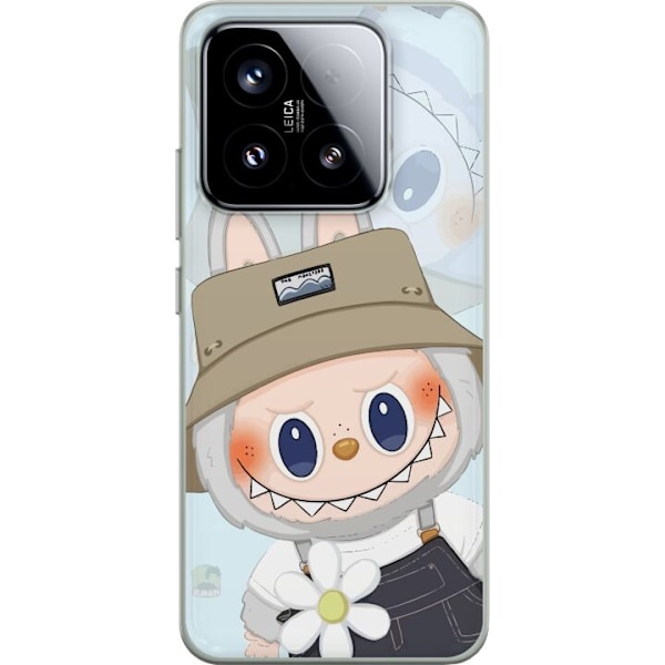 Xiaomi 15 Läpinäkyvä kuori Labubu hattuineen - Pop Mart -hahmo Mr. Butcher retrotyylillä ja luonteella