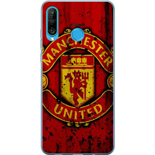 Huawei P30 lite Genomskinligt Skal Manchester United F.C.