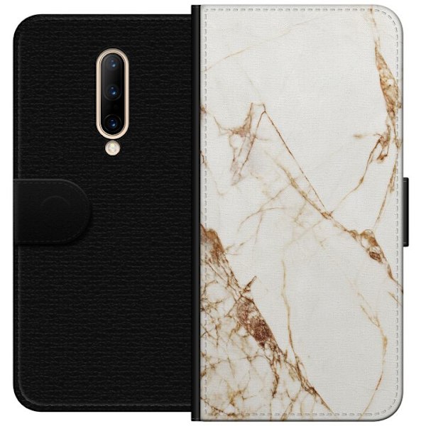 OnePlus 7 Pro Tegnebogsetui Hvid marmor