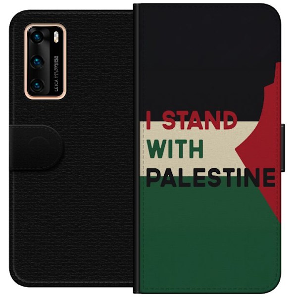 Huawei P40 Plånboksfodral Stand with Palestine – solidaritetsdesign med starkt budskap