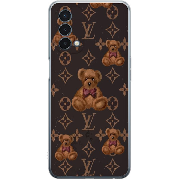 OnePlus Nord N200 5G Läpinäkyvä kuori Louis Vuitton Teddykarhu Kuvio Ylellinen Muotisuunnittelu Suosittu Motiivi Muoti-Trendi Ylelliset Asusteet