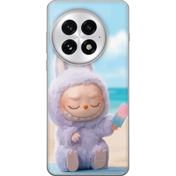 OnePlus 13 Genomskinligt Skal Labubu Pink Mood – Rosa monsterdesign