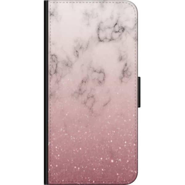 Huawei P40 Pro Lompakkokotelo Pehmeä pinkki marmori