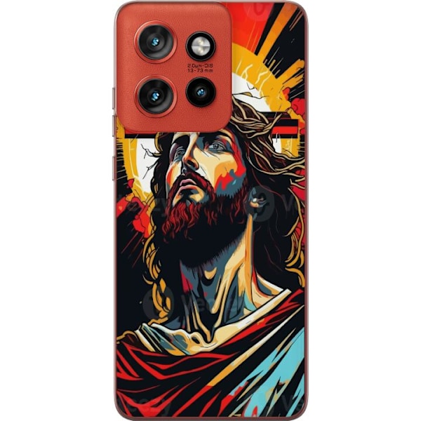 Motorola Edge 50 Neo Läpinäkyvä kuori Jeesus ja Kortti - uskonnollinen motiivi syvällä symboliikalla