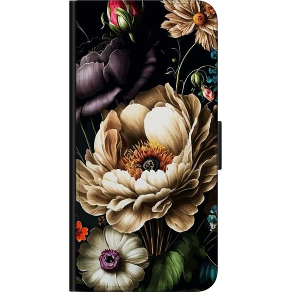 Kompatibel Tegnebogsetui til Samsung Galaxy A03s Blomster