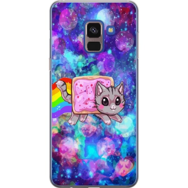Samsung Galaxy A8 (2018) Gennemsigtig cover Flyvende kat
