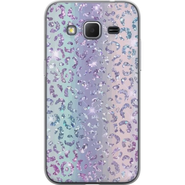 Samsung Galaxy Core Prime Gjennomsiktig deksel Glitter Leopard