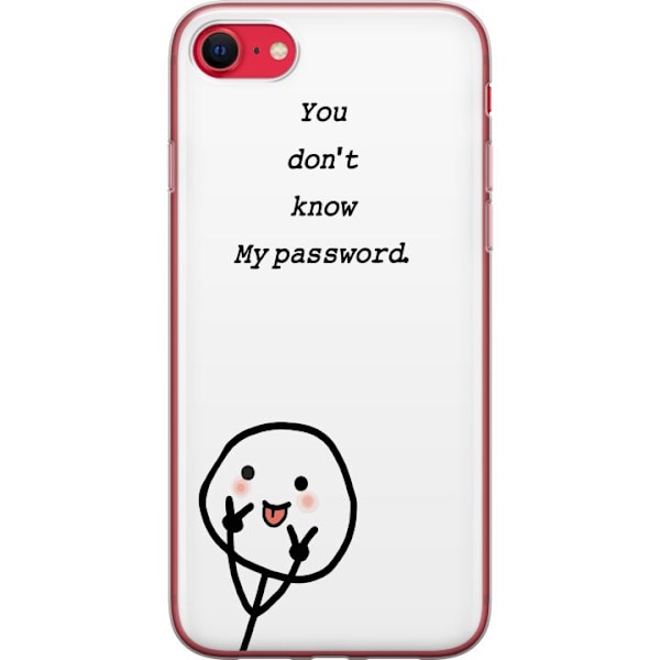 Apple iPhone SE (2020) Genomskinligt Skal You Don’t Know My Password – edgy textmotiv med attityd