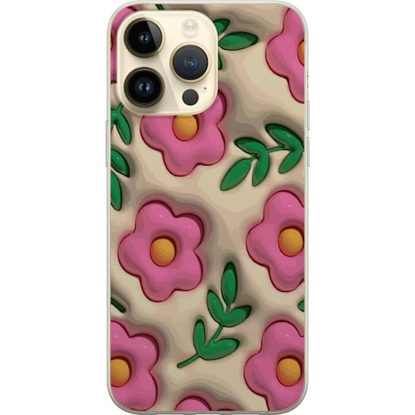 Apple iPhone 15 Pro Max Gennemsigtig cover Boblende Blomster